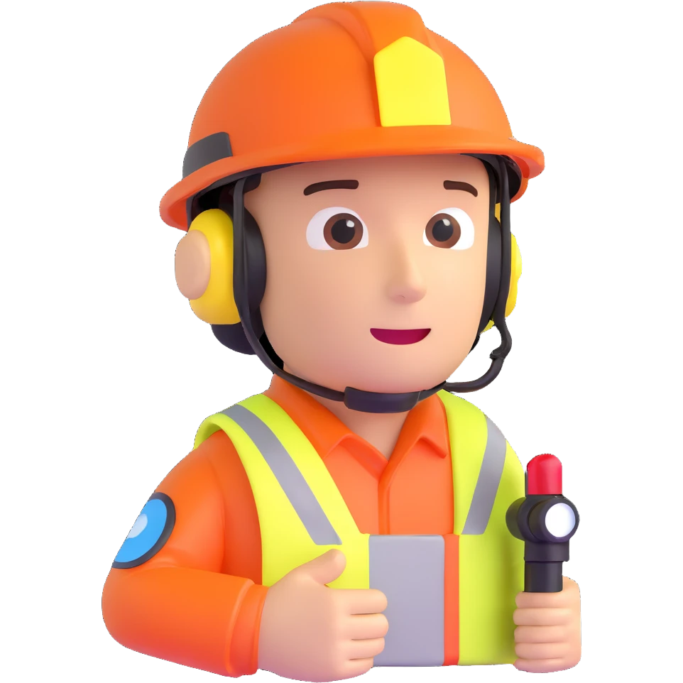 emergency rescue worker safety helmet with light emoji