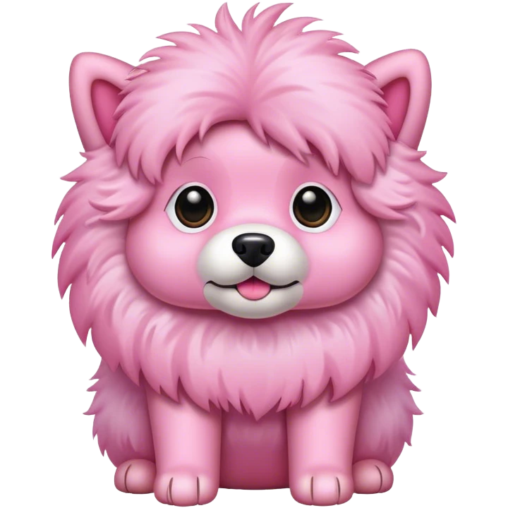 Pink dog emoji