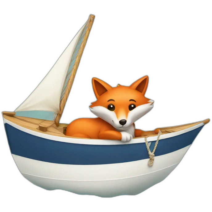 fox in sailboat emoji