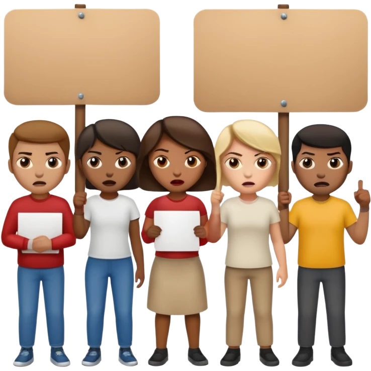 revolution, mass protests, violence, picket movement emoji