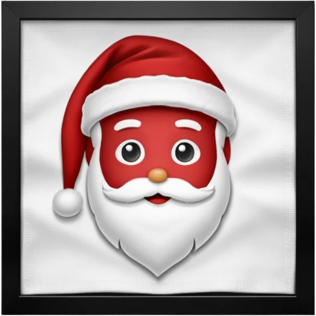 Black Santa napkin emoji