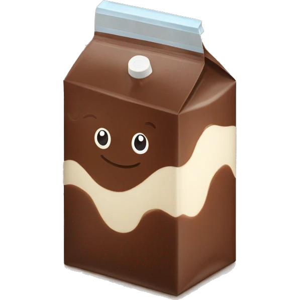 Chocolate milk in a box emoji