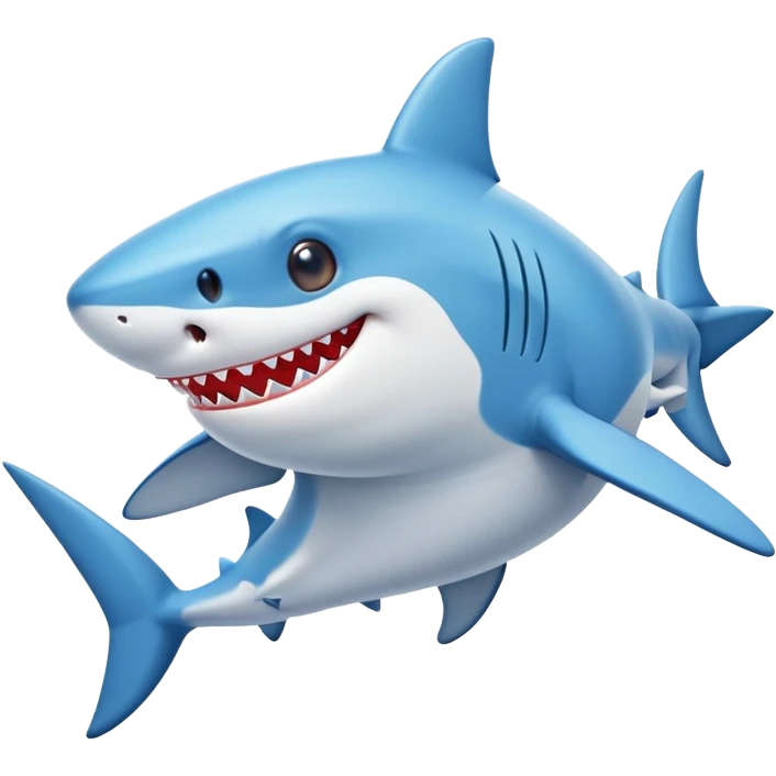 cute shark wearing shoes emoji