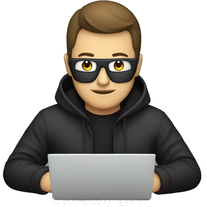 Hacker on computer emoji