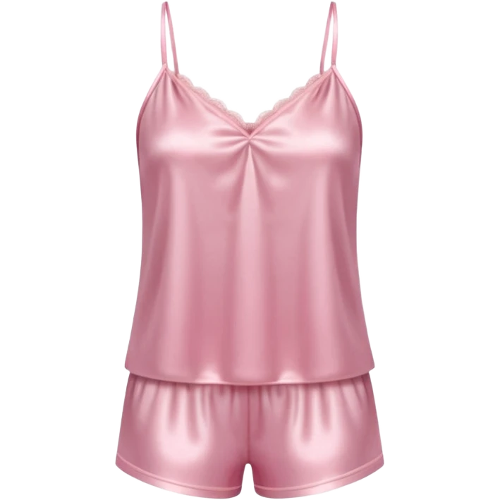 Light pink satin camisole pajam emoji