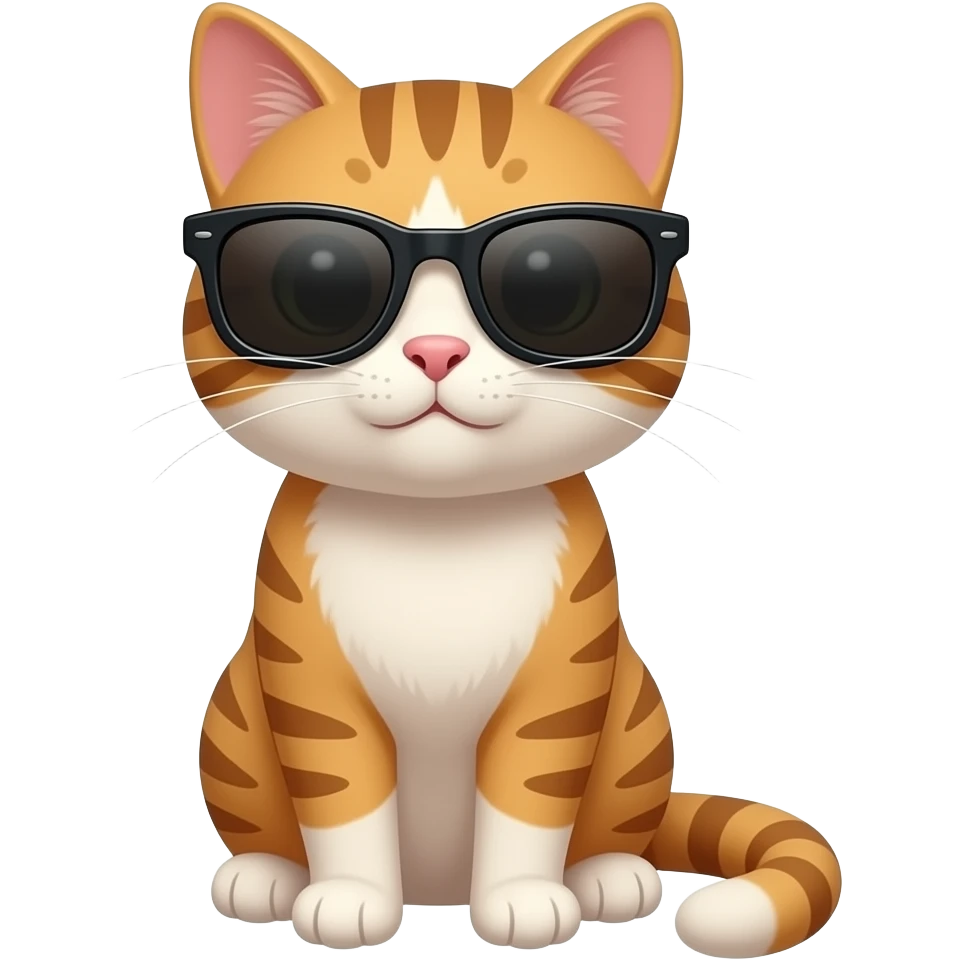 Cat wearing sunglasses emoji