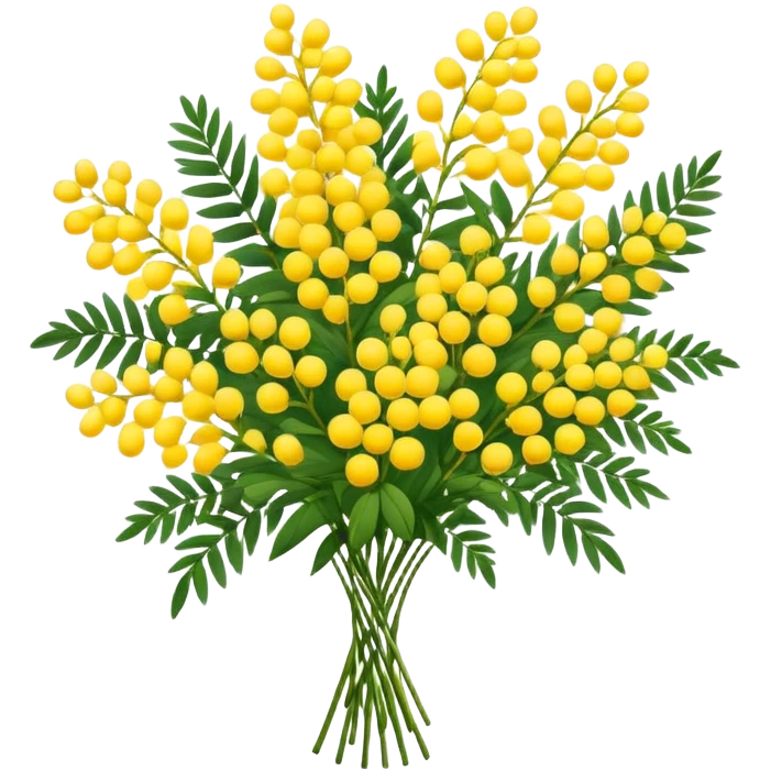 A light bouquet of mimosa  emoji