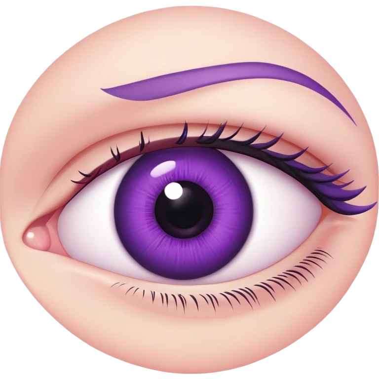 Purple pupil eye emoji