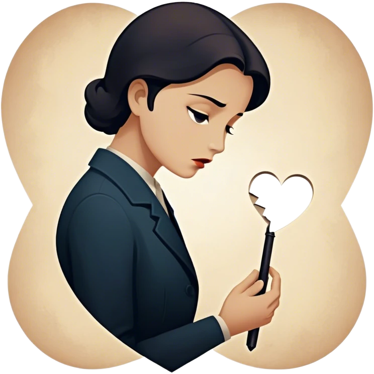 Icon for Drama Movies: A vintage movie poster-style design featuring a tense scene with emotional expressions, a dimly lit background, and key dramatic elements like a broken heart, a tear, and a silhouette of a person in despair. Bold, cinematic typography. Transparent background. emoji