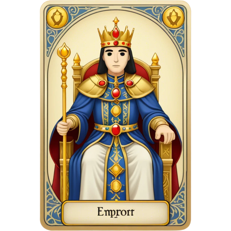 Tarot Card with the emperor on it  emoji