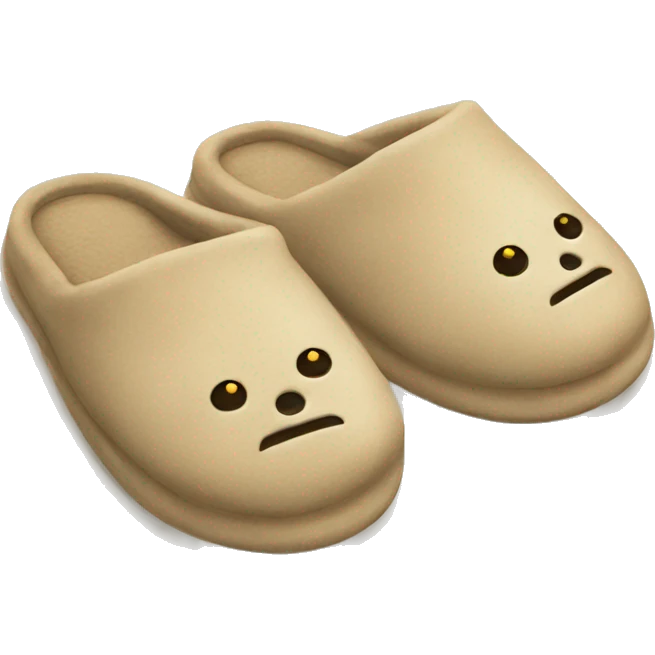 beige house slippers emoji