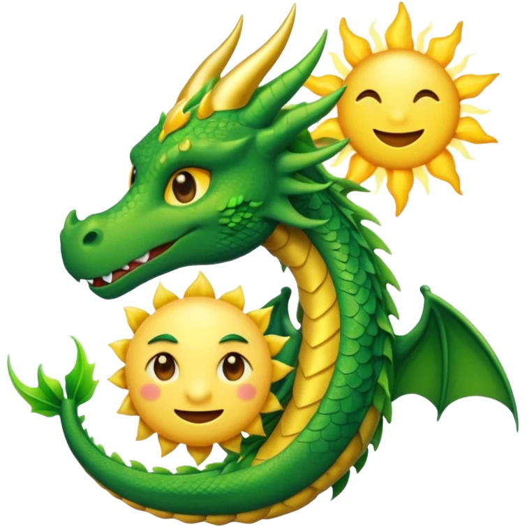 a single emoji combining a bright sun, a dragon, and a comet, all merged into one expressive symbol emoji