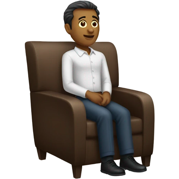 Man in hotel chair emoji