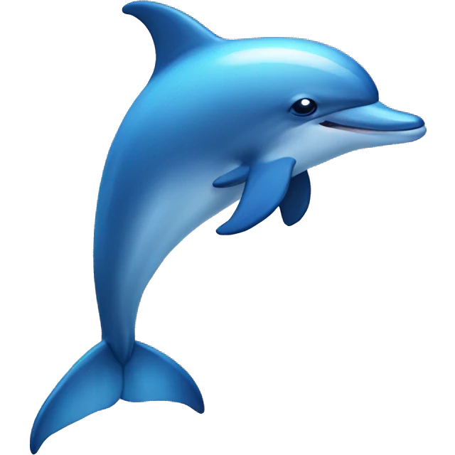 Blue aesthetic dolphin emoji