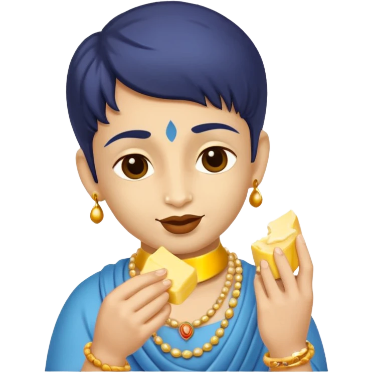  Krishna eating butter  emoji