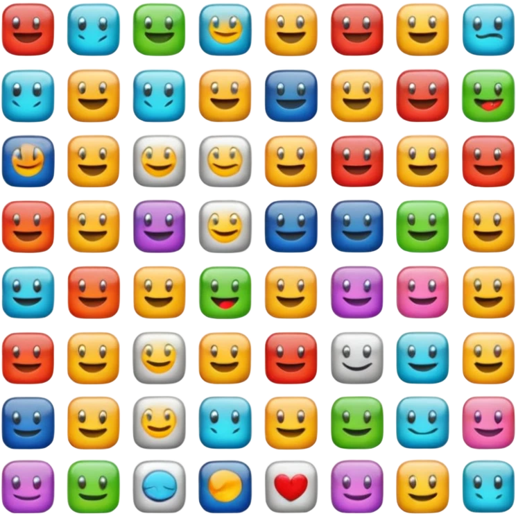 App icons in a 6x4 grid emoji