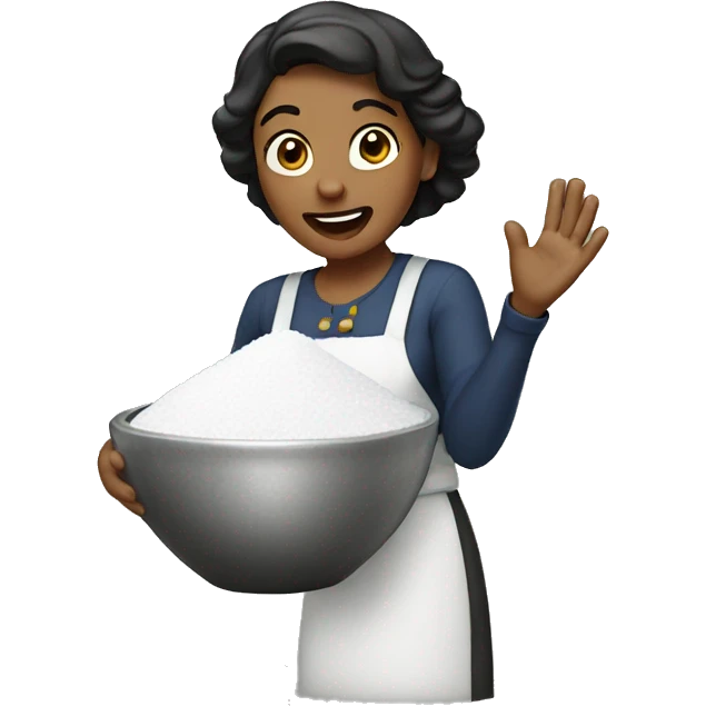 Lady throwing salt emoji