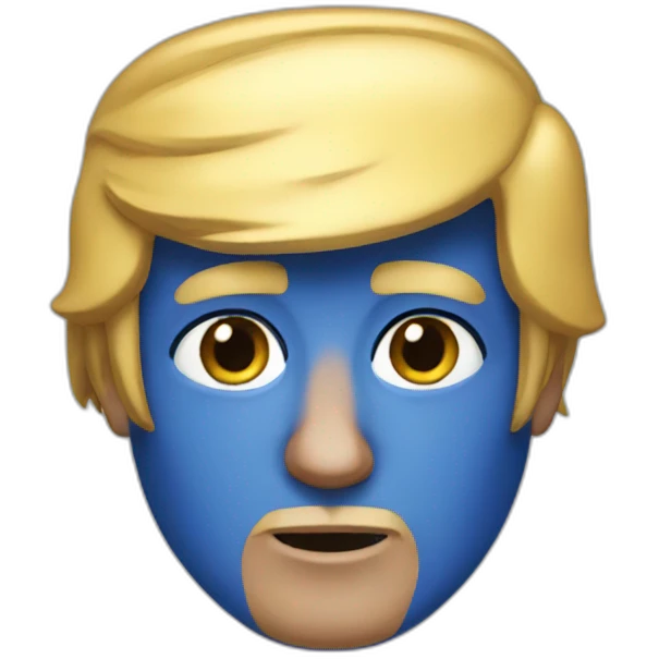 donald trump blue skin emoji