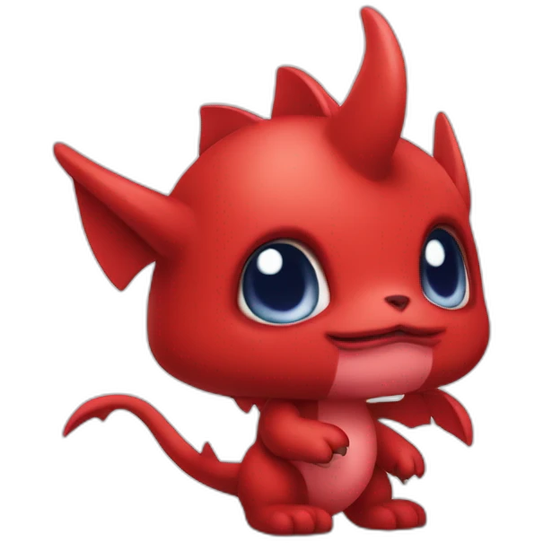 red baby Digimon creature emoji
