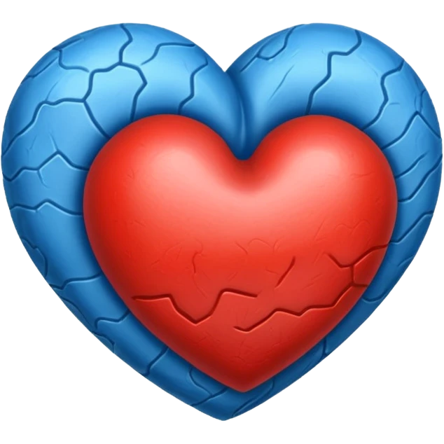 Beating blue love emoji