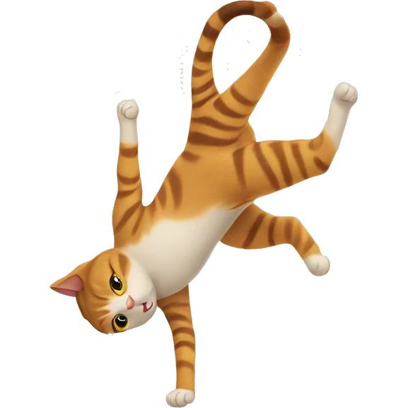 cat doing an handstand emoji