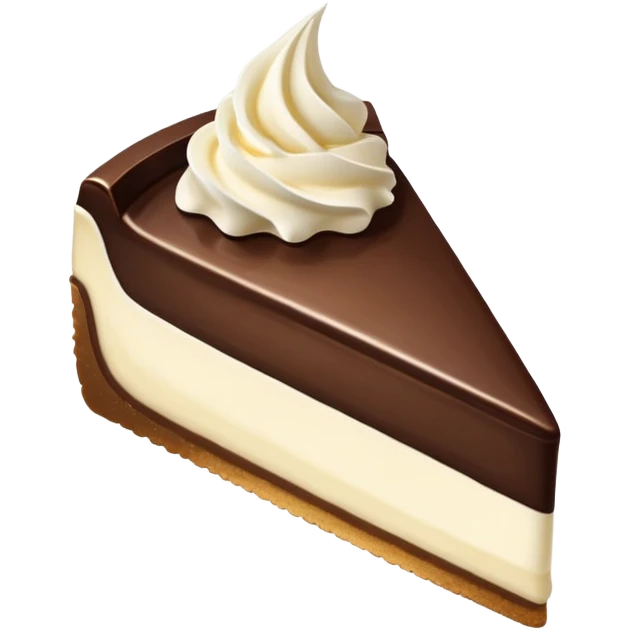 Tuxedo cream cheesecake slice emoji