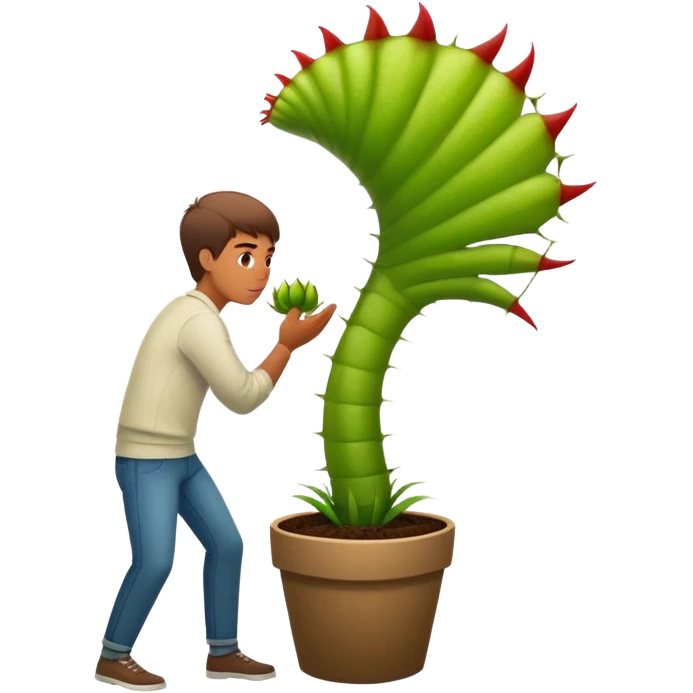 Guy getting backshots from plant  emoji