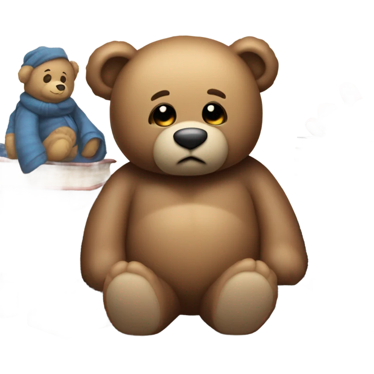 Teddy bear feeling bored  emoji