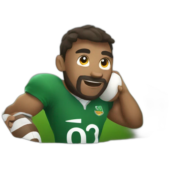The rugby player emoji