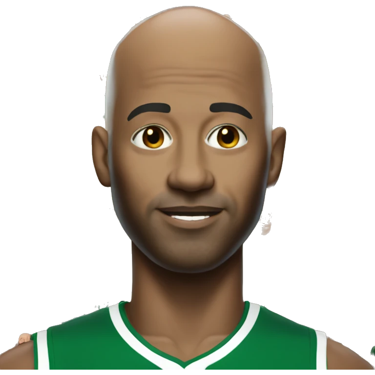 Bald white man in Celtics jersey emoji
