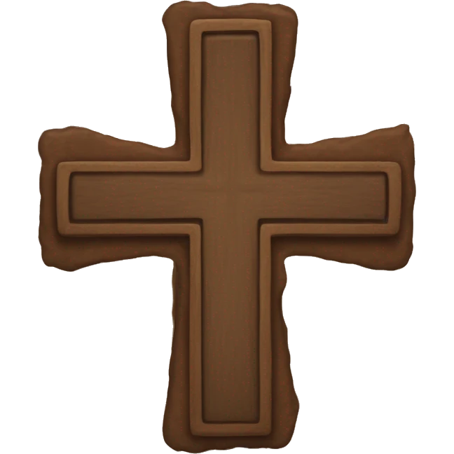 Brown cross emoji