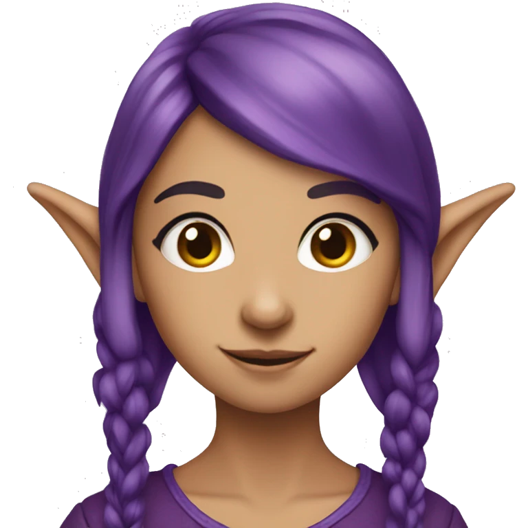 elf-girl-purple-hair-and-pointy-ears emoji