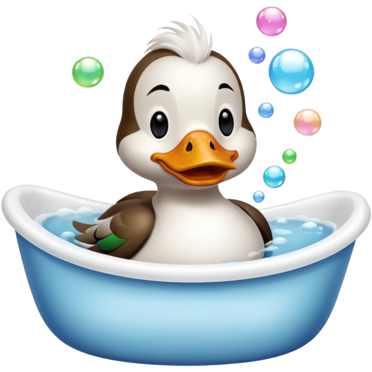 Duck in bathroom emoji