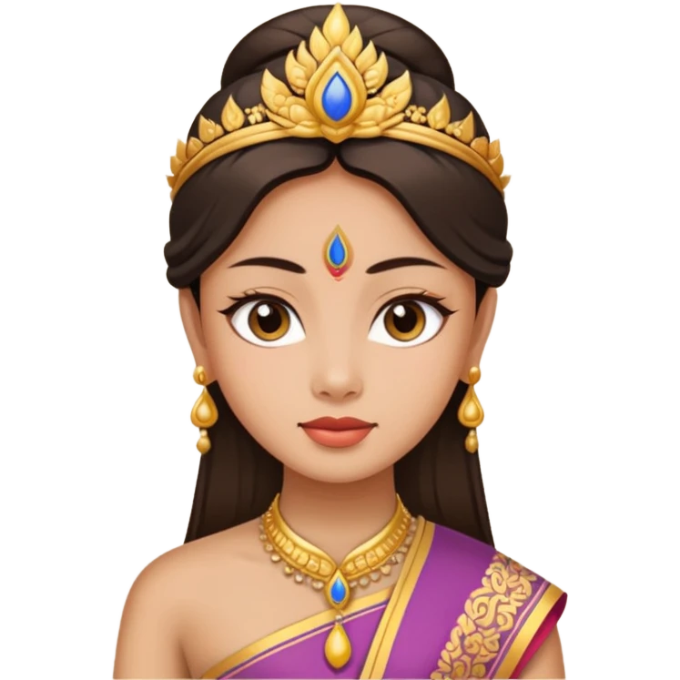 Gorgeous eyes wearing thai traditional dress emoji