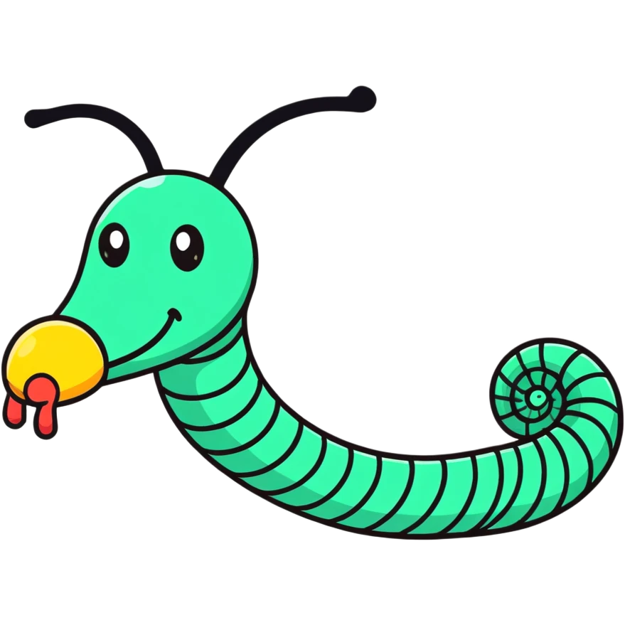 colorful worm emoji