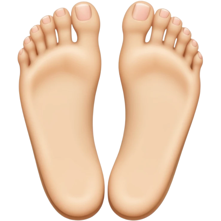Bottom of foot big top pointing up other toes pointing down emoji