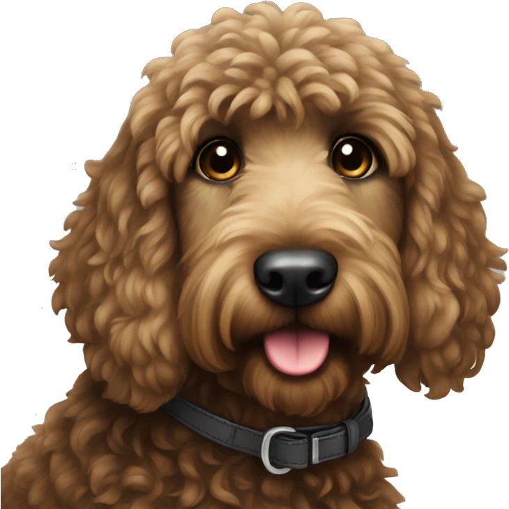 Black golden doodle emoji