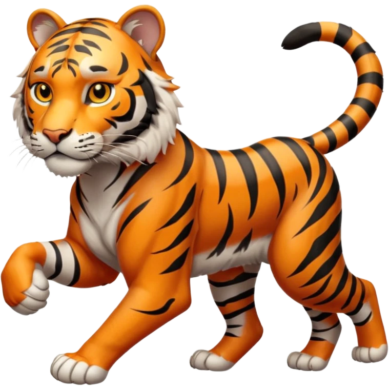 High resolution of a runnig tigar emoji