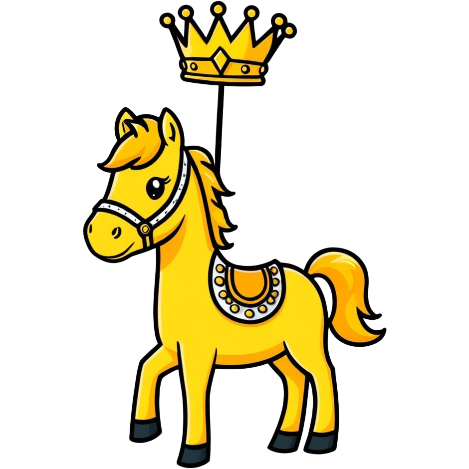 Horse with a crown  emoji