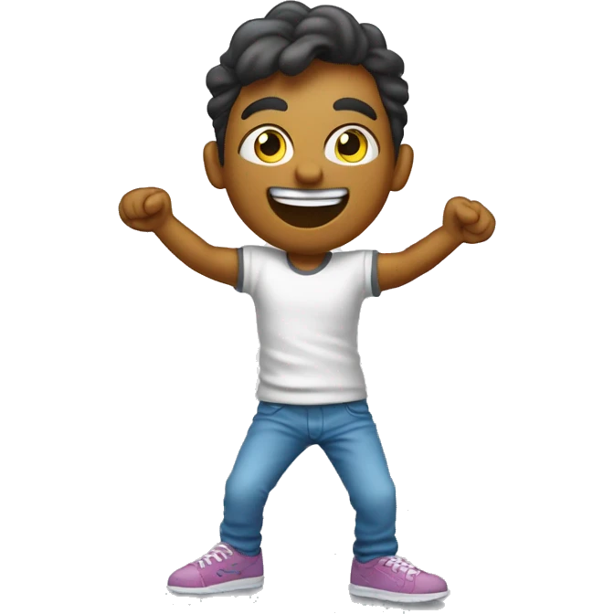 CARITA FELIZ BAILANDO CON CAMISETA ARGENTIA emoji