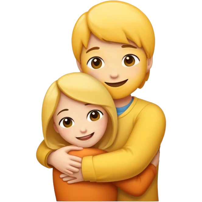 Happy hug emoji