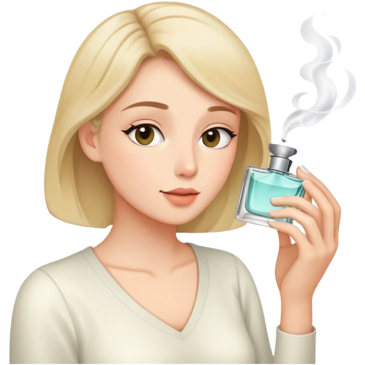 Inhaling a good perfume emoji