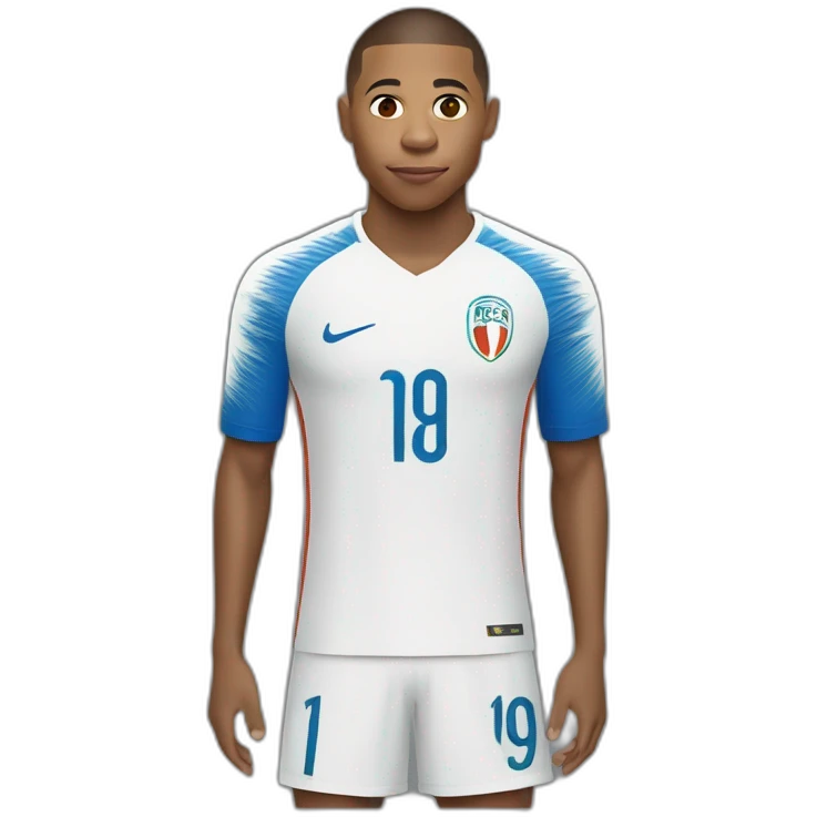 mbappe with the world cup emoji
