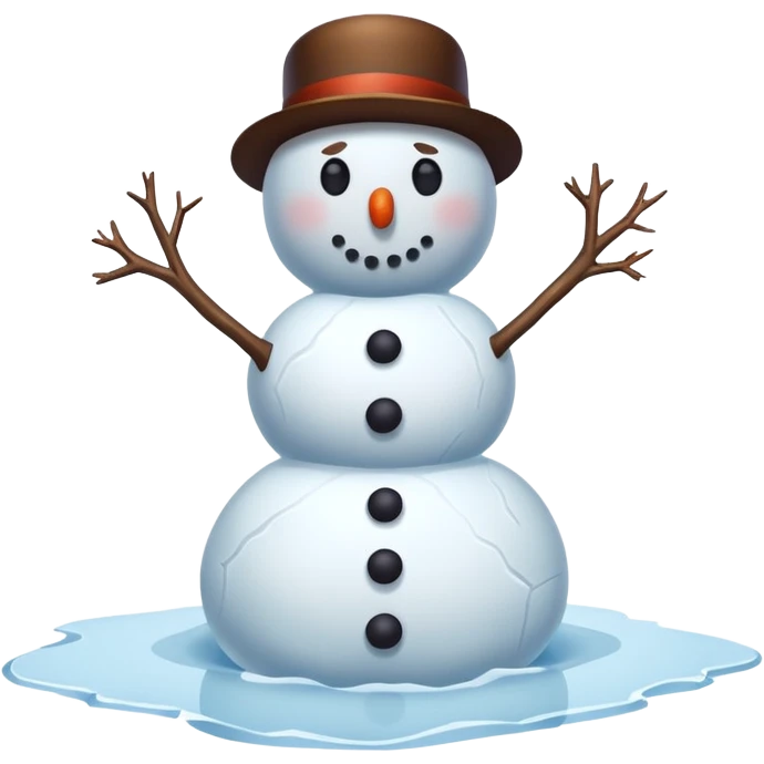 nsowman stcuk in ice block  emoji