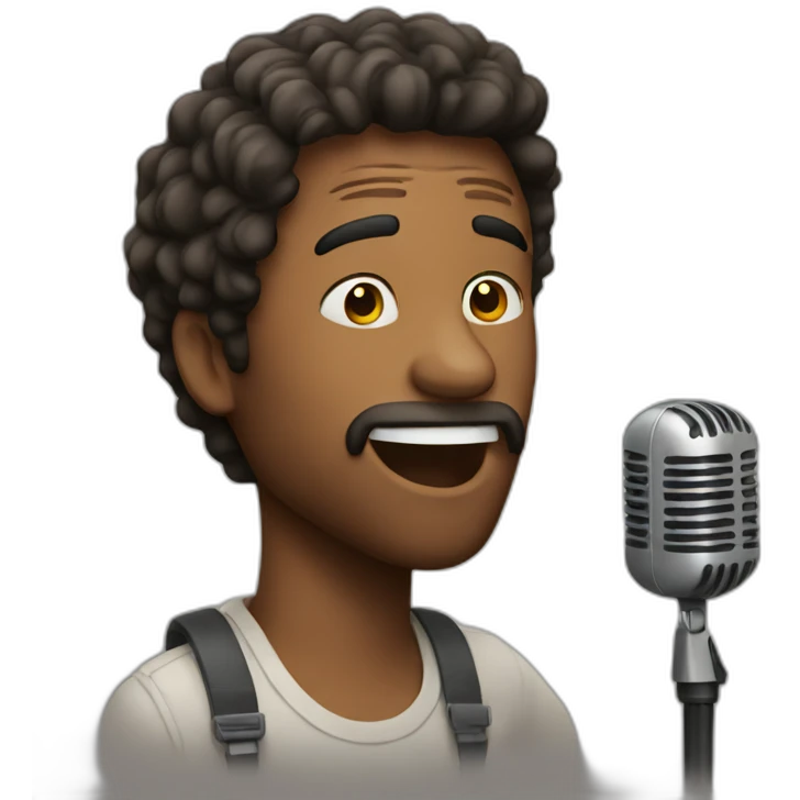 a man singing a song emoji
