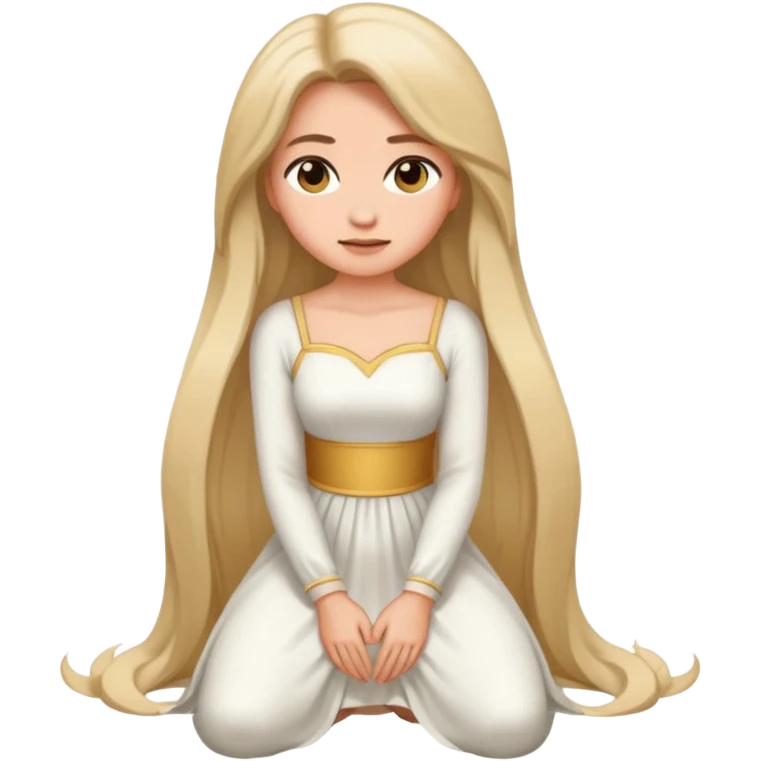 Mulher ajoelhada emoji