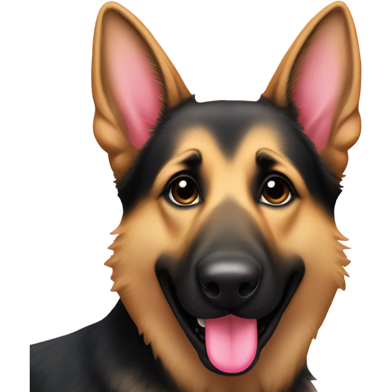 German shepherd kissing  emoji