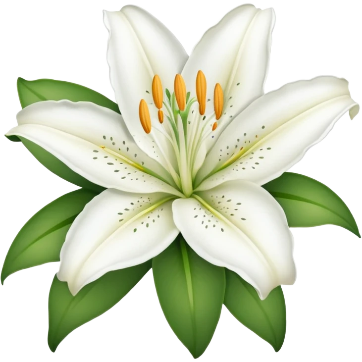 White lily flower emoji