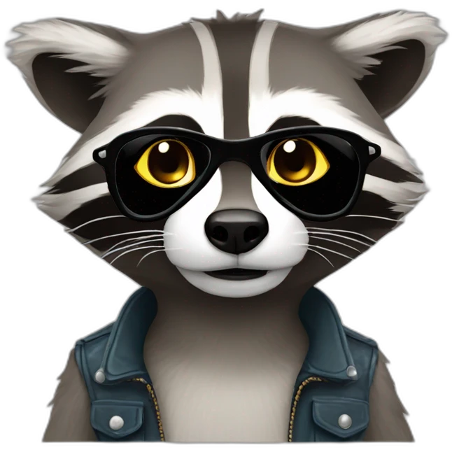 cool racoon emoji