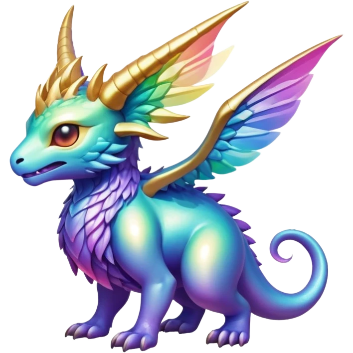 Epic divine legendary complex detailed iridescent gradients aesthetic-scenery-Fakémon-creature emoji